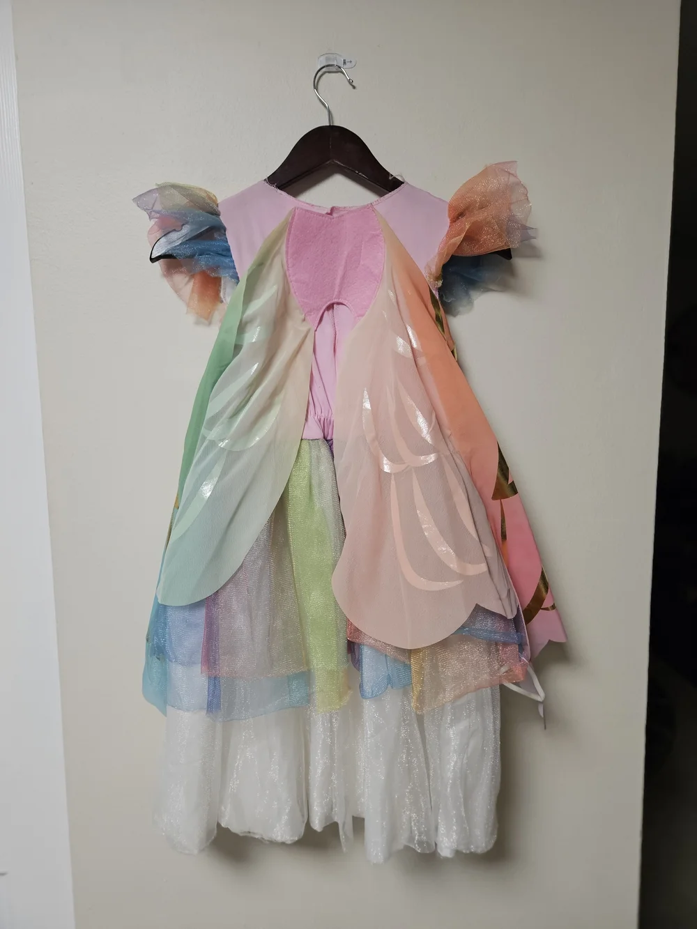 Rainbow Butterfly Princess Floral Tulle Costume Girls Dress Halloween Play
